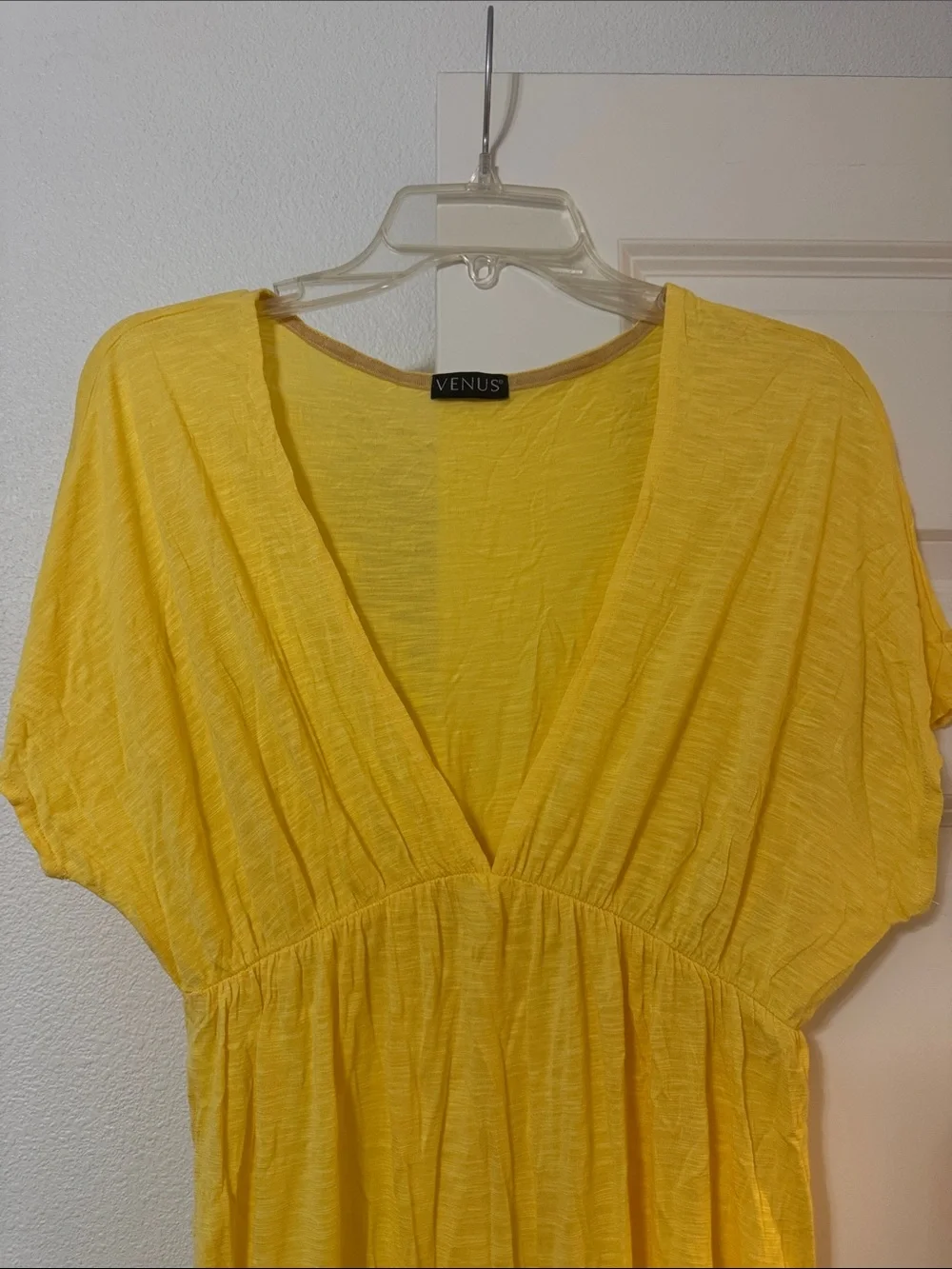 VENUS Bright Yellow V-Neck Swim Coverup Dress size L